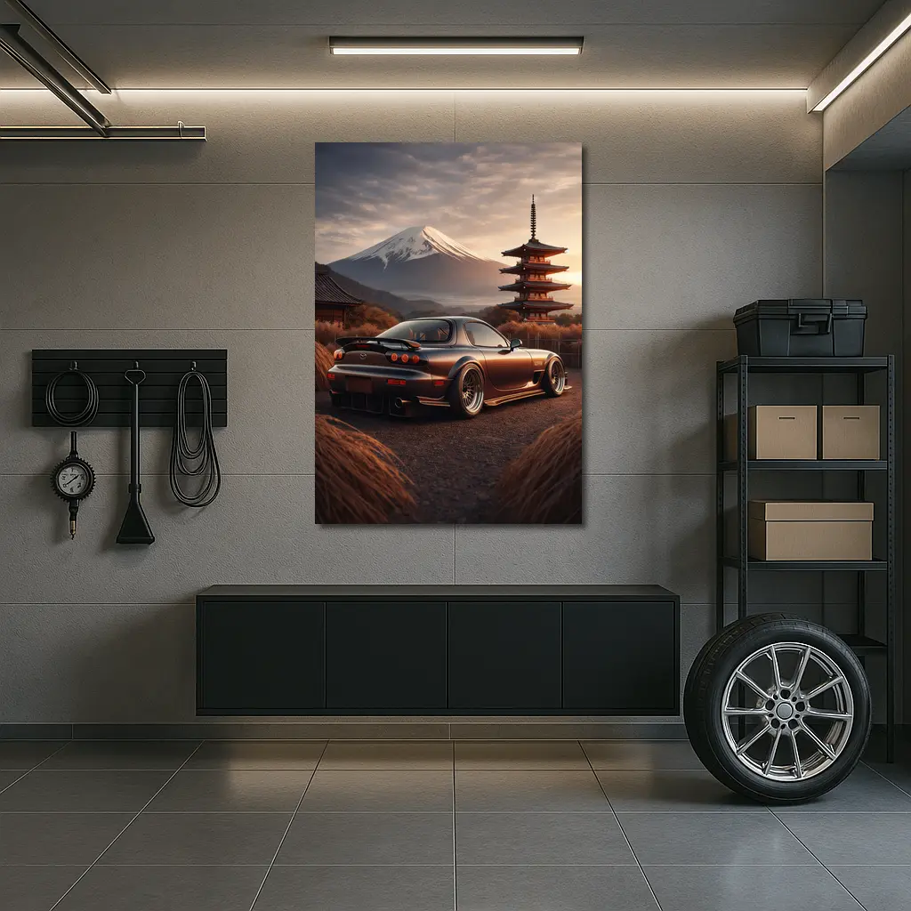 Mazda RX7 Mount Fuji Japan Pagoda – Wall Art