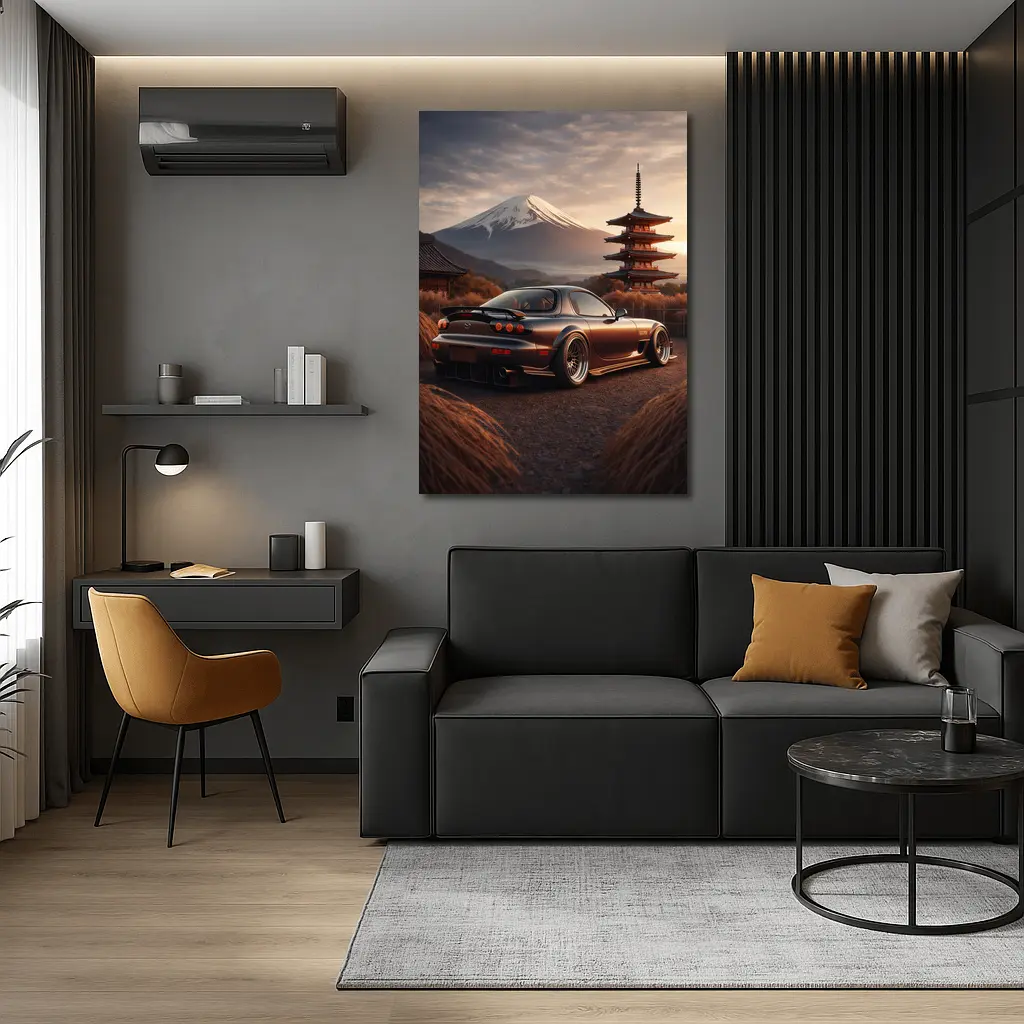Mazda RX7 Mount Fuji Japan Pagoda – Wall Art