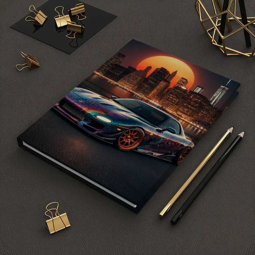 Mazda RX7 Custom Paint City Night Skyline – Notebooks