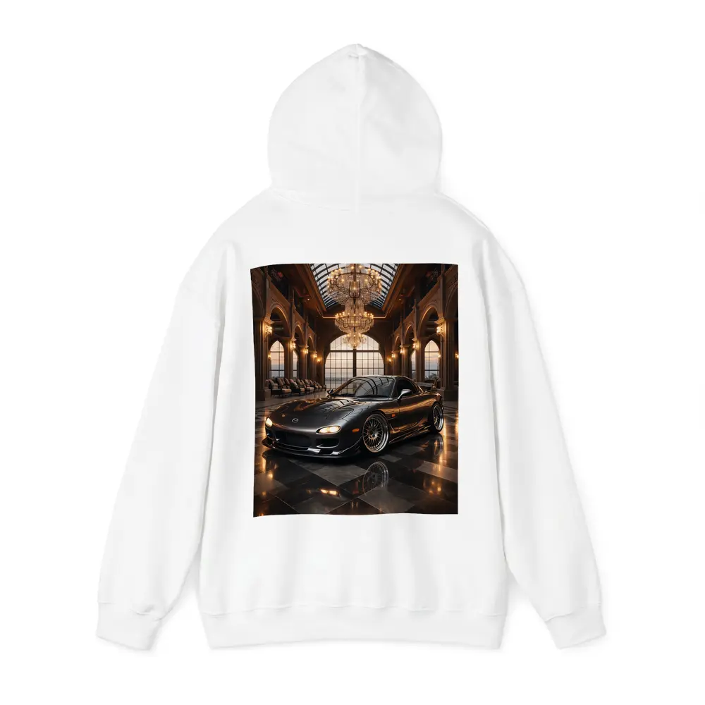 Mazda RX7 Black Sports Car Grand Hall – Hoodies