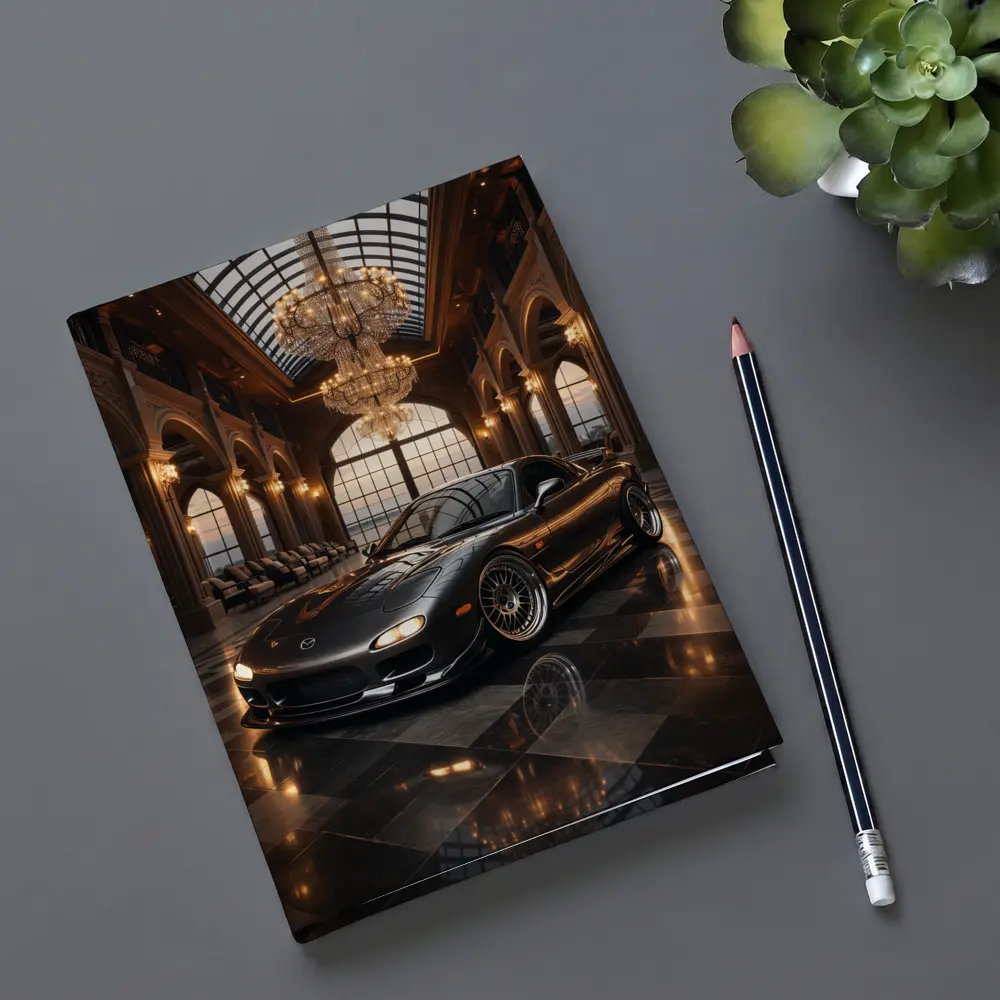 Mazda RX7 Black Sports Car Grand Hall – Notebooks