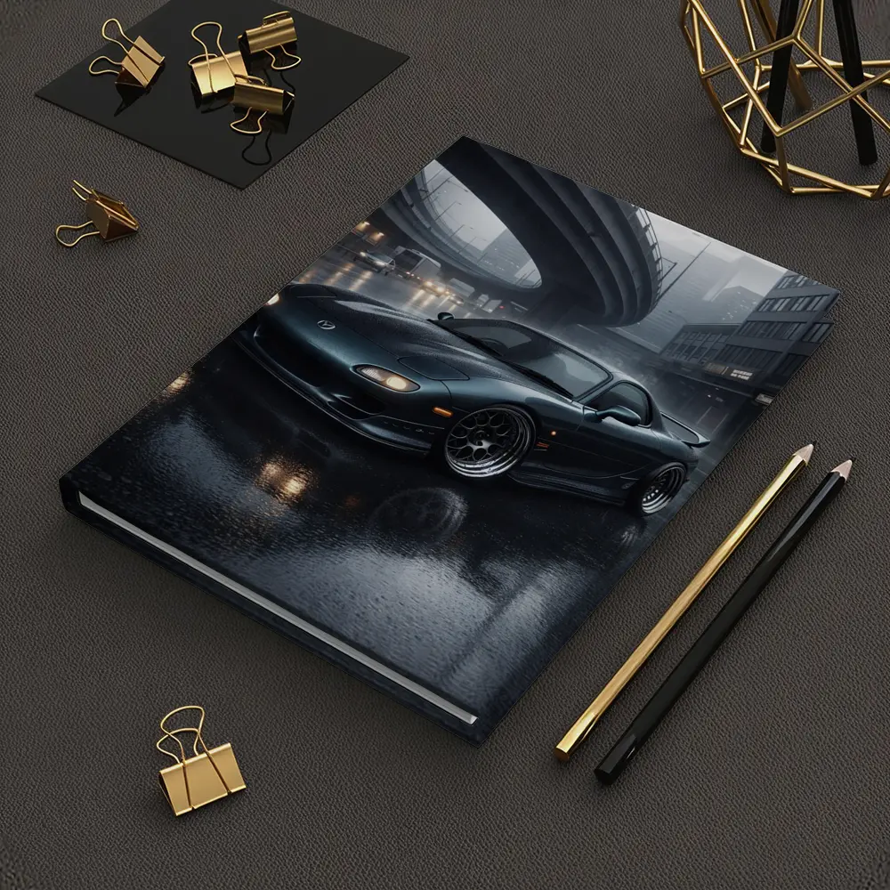 Mazda RX7 Wet City Street Rainy Night – Notebooks