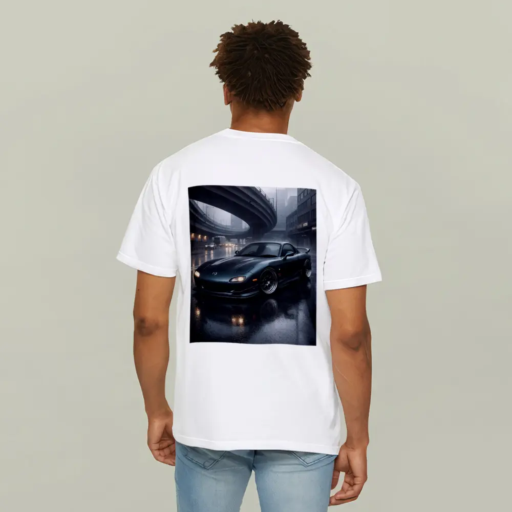 Mazda RX7 Wet City Street Rainy Night – T-Shirts