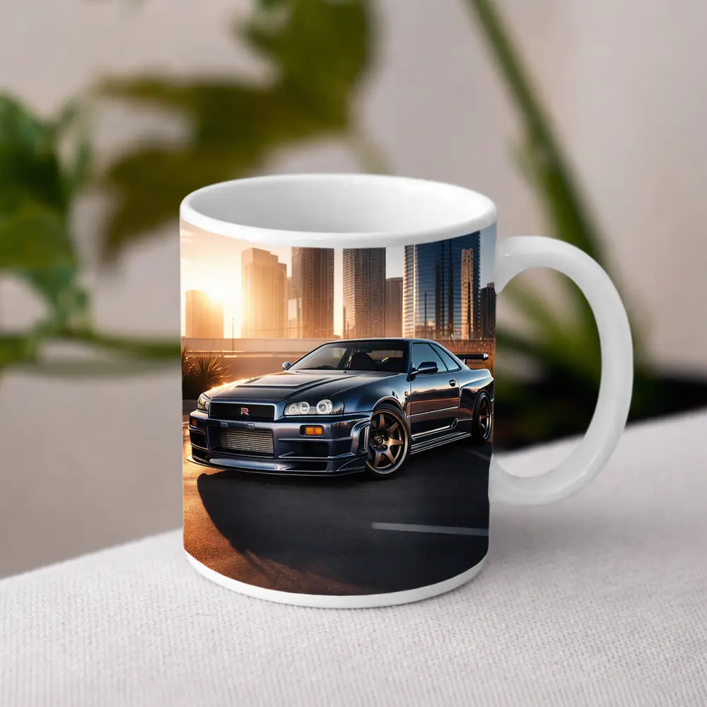 Nissan Skyline GT-R R34 City Sunset – Mugs