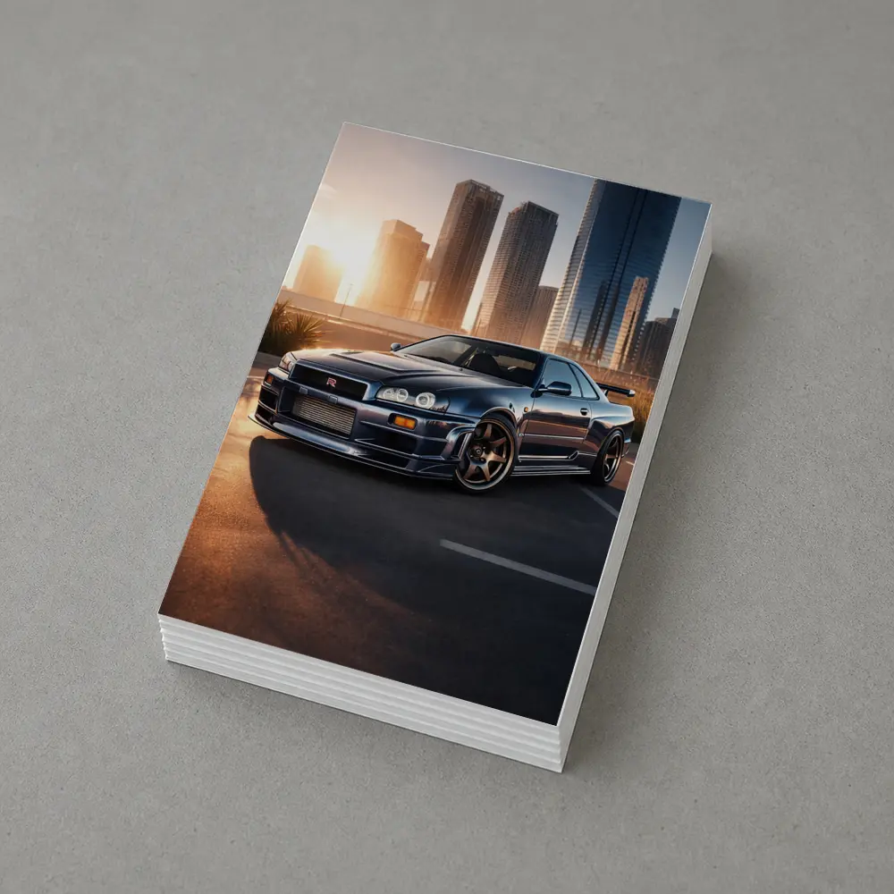 Nissan Skyline GT-R R34 City Sunset – Postcards