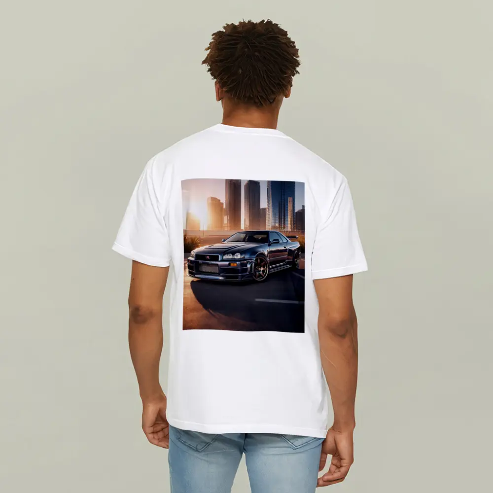 Nissan Skyline GT-R R34 City Sunset – T-Shirts