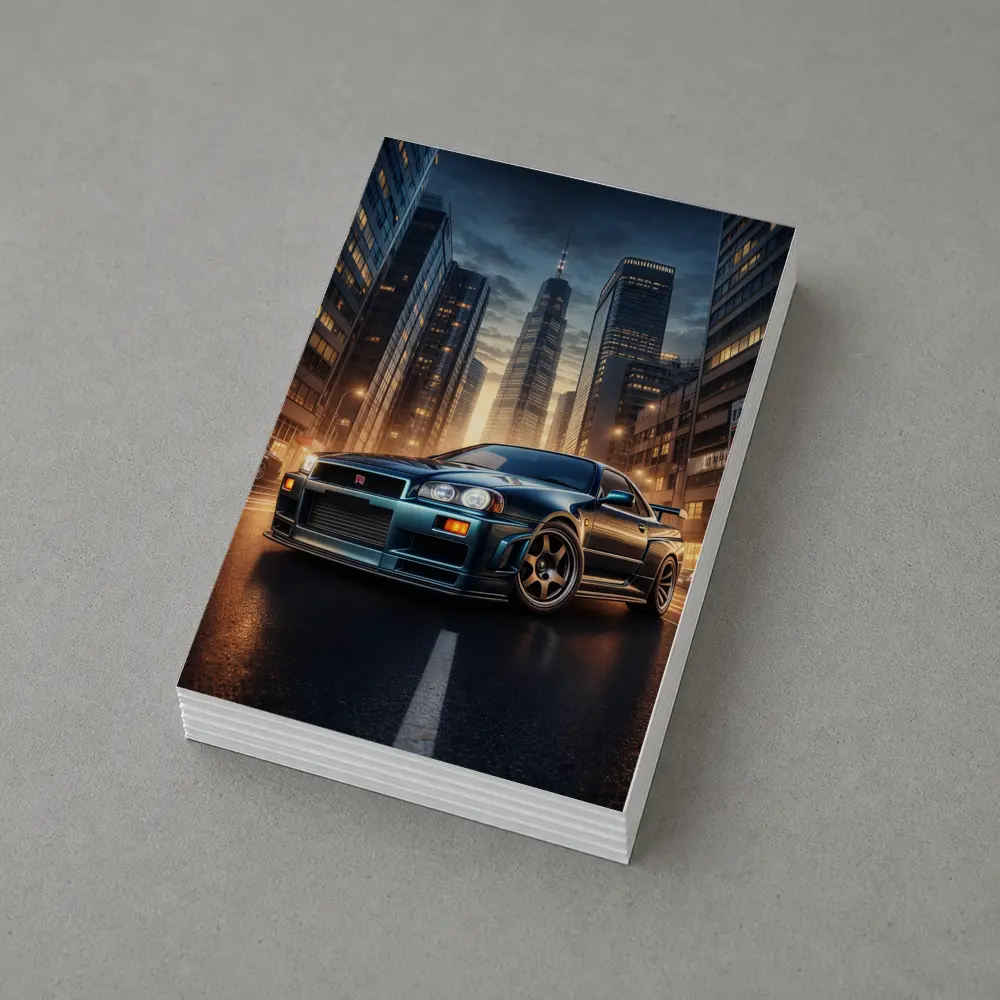 Nissan Skyline GT-R R34 City Night – Postcards