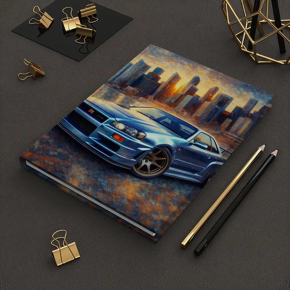 Nissan Skyline GT-R R34 City Sunset Painting – Notebooks