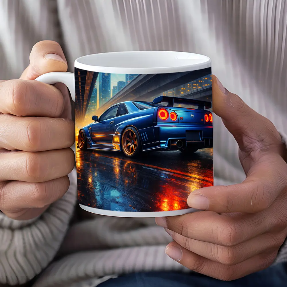 Nissan Skyline GT R City Night Rain – Mugs