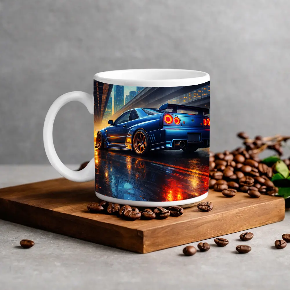 Nissan Skyline GT R City Night Rain – Mugs