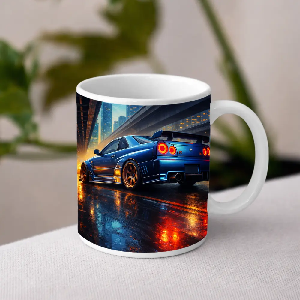 Nissan Skyline GT R City Night Rain – Mugs