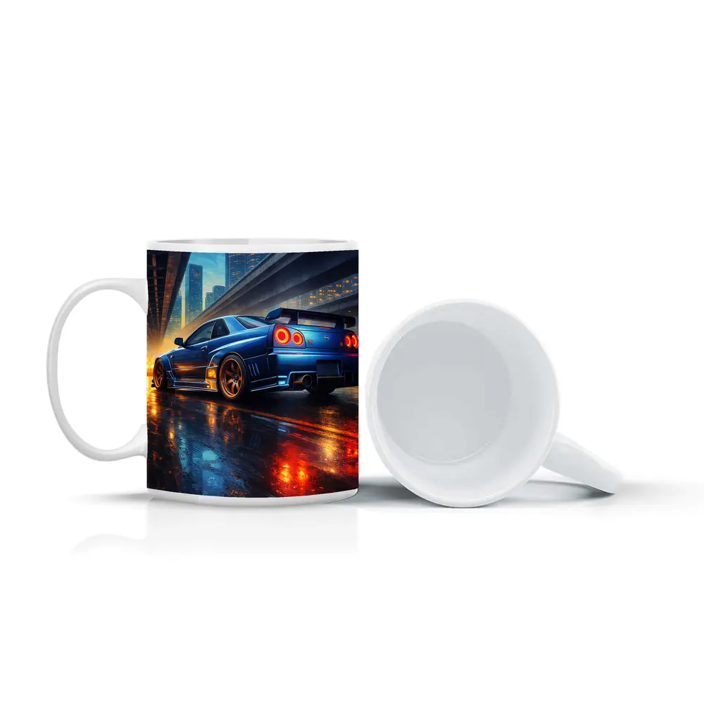 Nissan Skyline GT R City Night Rain – Mugs