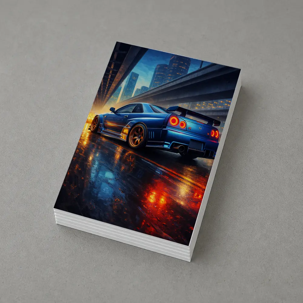 Nissan Skyline GT R City Night Rain – Postcards