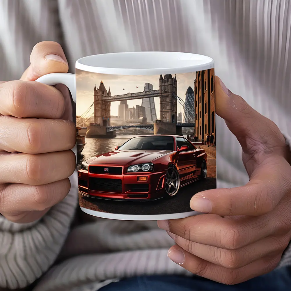 Nissan Skyline GTR R34 London Tower Bridge – Mugs