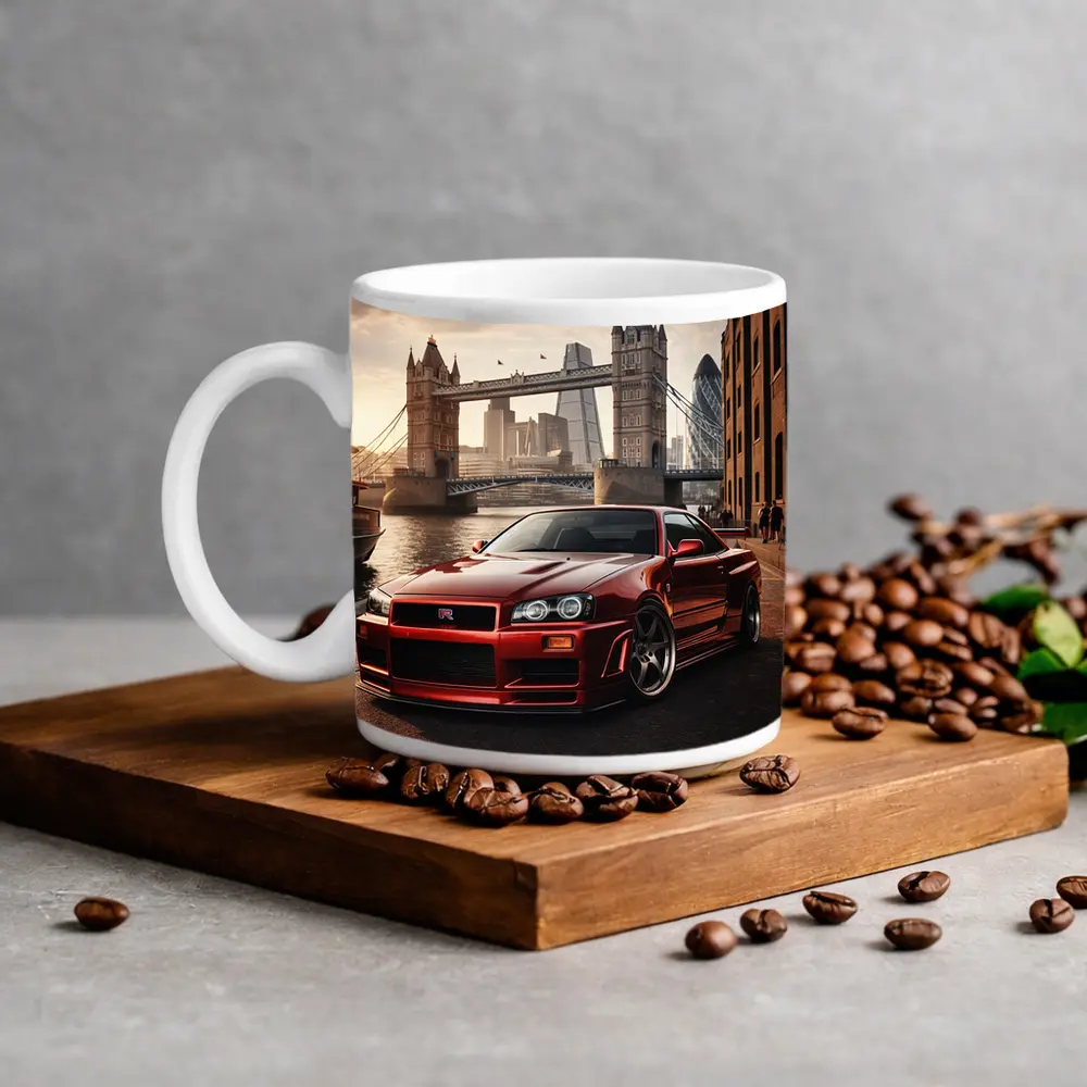 Nissan Skyline GTR R34 London Tower Bridge – Mugs