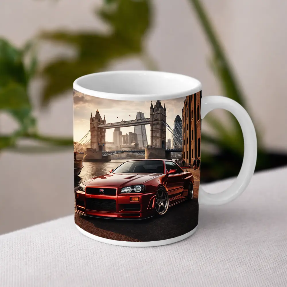 Nissan Skyline GTR R34 London Tower Bridge – Mugs