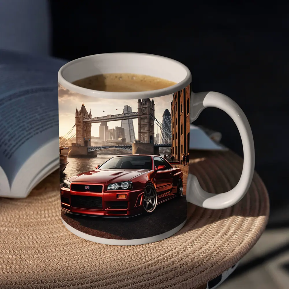 Nissan Skyline GTR R34 London Tower Bridge – Mugs