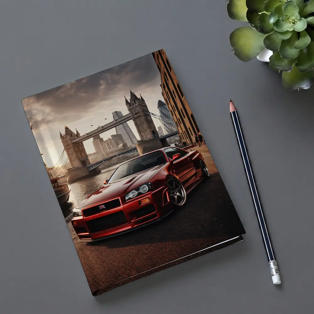 Nissan Skyline GTR R34 London Tower Bridge – Notebooks