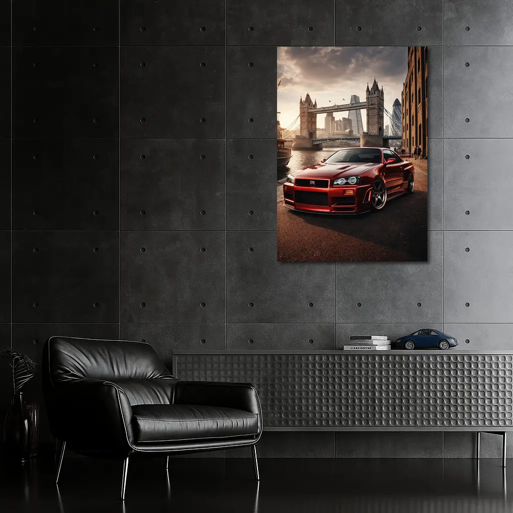 Nissan Skyline GTR R34 London Tower Bridge – Wall Art
