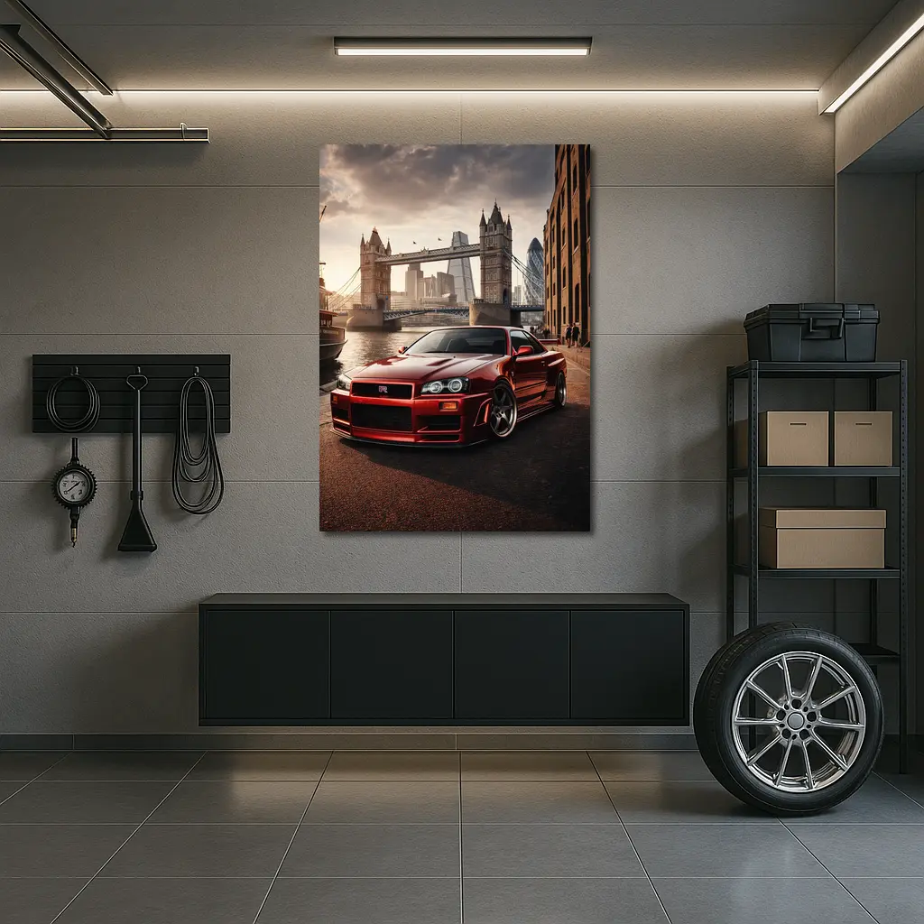 Nissan Skyline GTR R34 London Tower Bridge – Wall Art
