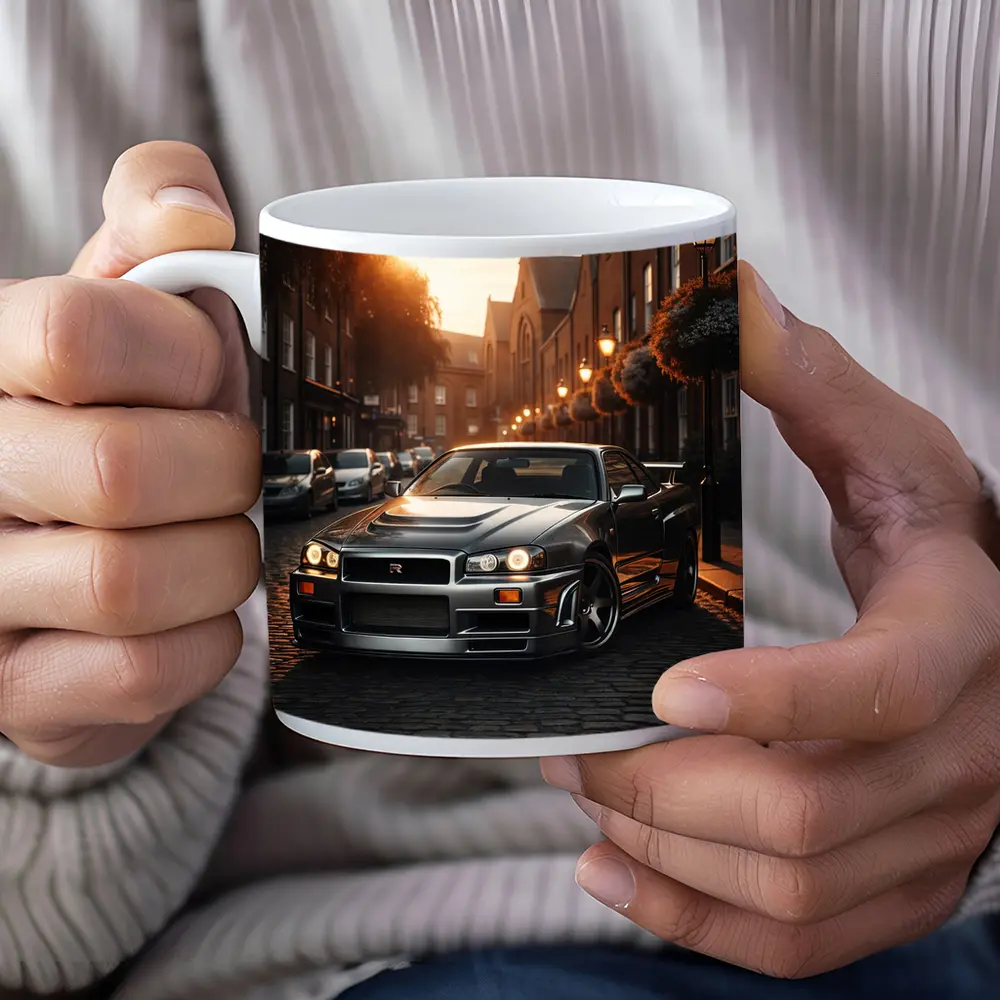 Nissan Skyline GT R R34 London Street – Mugs
