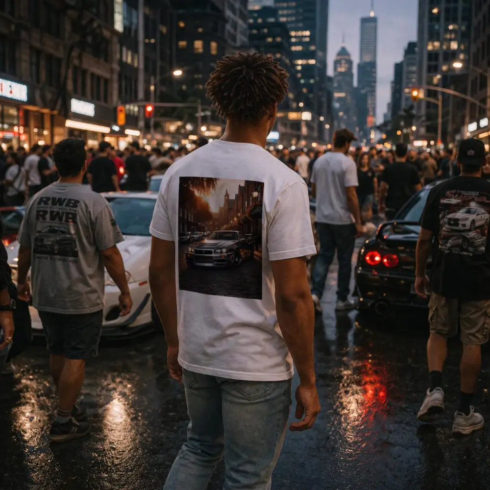 Nissan Skyline GT R R34 London Street – T-Shirts