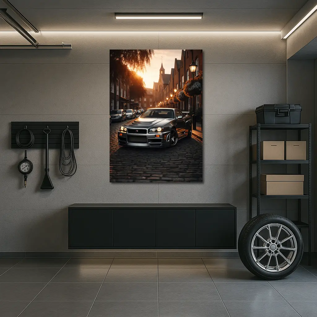 Nissan Skyline GT R R34 London Street – Wall Art