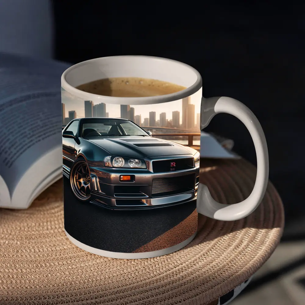 Nissan Skyline GT R R34 City Backdrop – Mugs