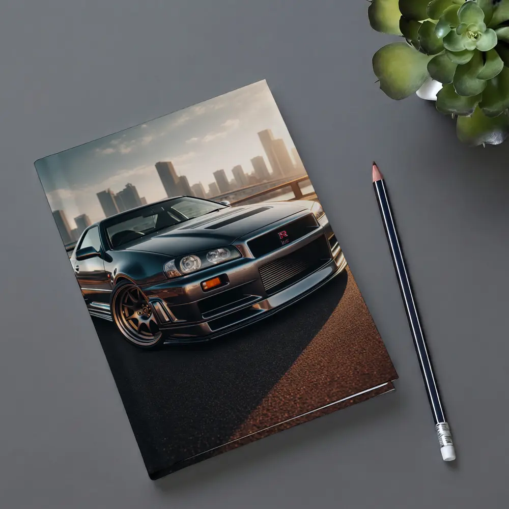 Nissan Skyline GT R R34 City Backdrop – Notebooks