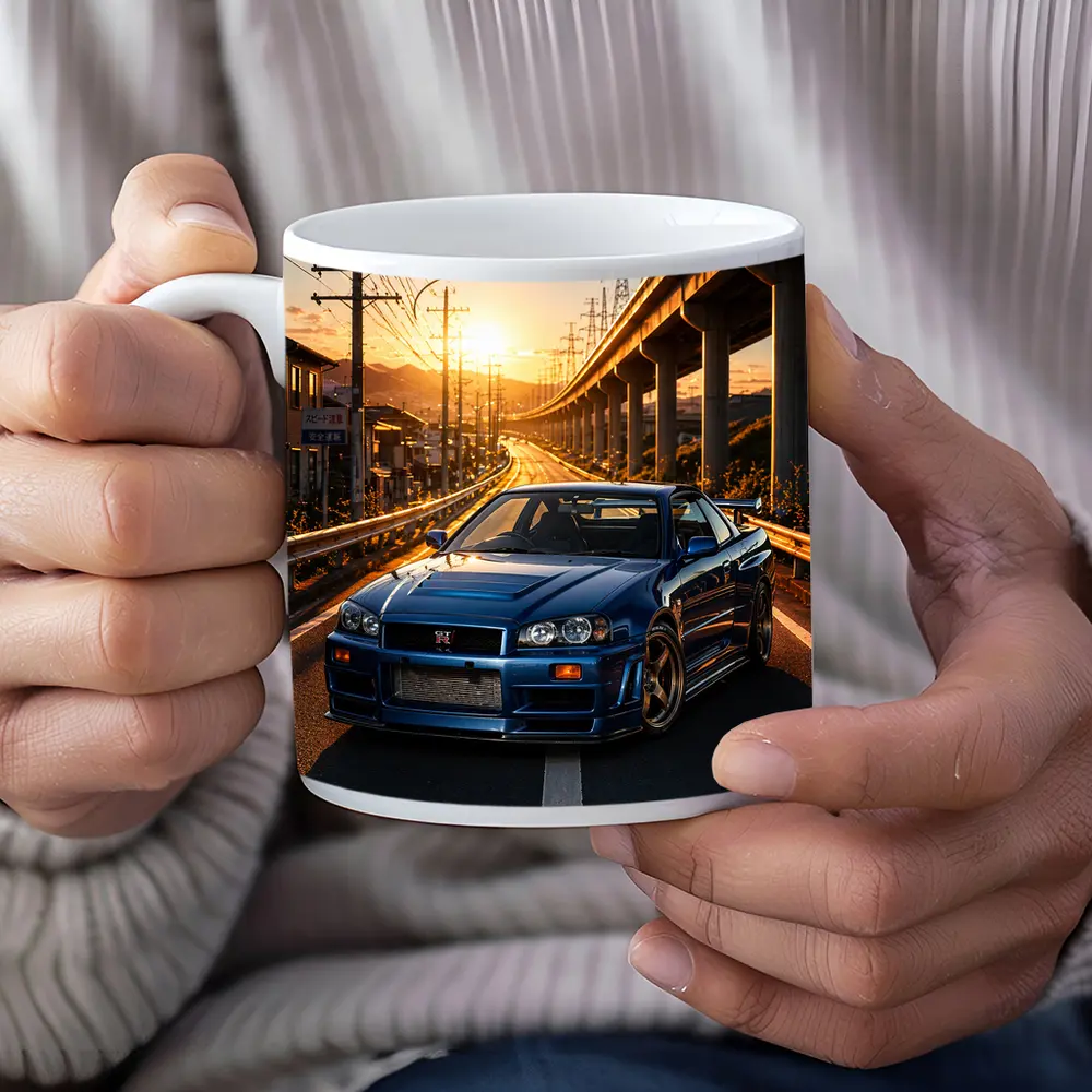 Nissan Skyline GT R R34 Sunset Street – Mugs