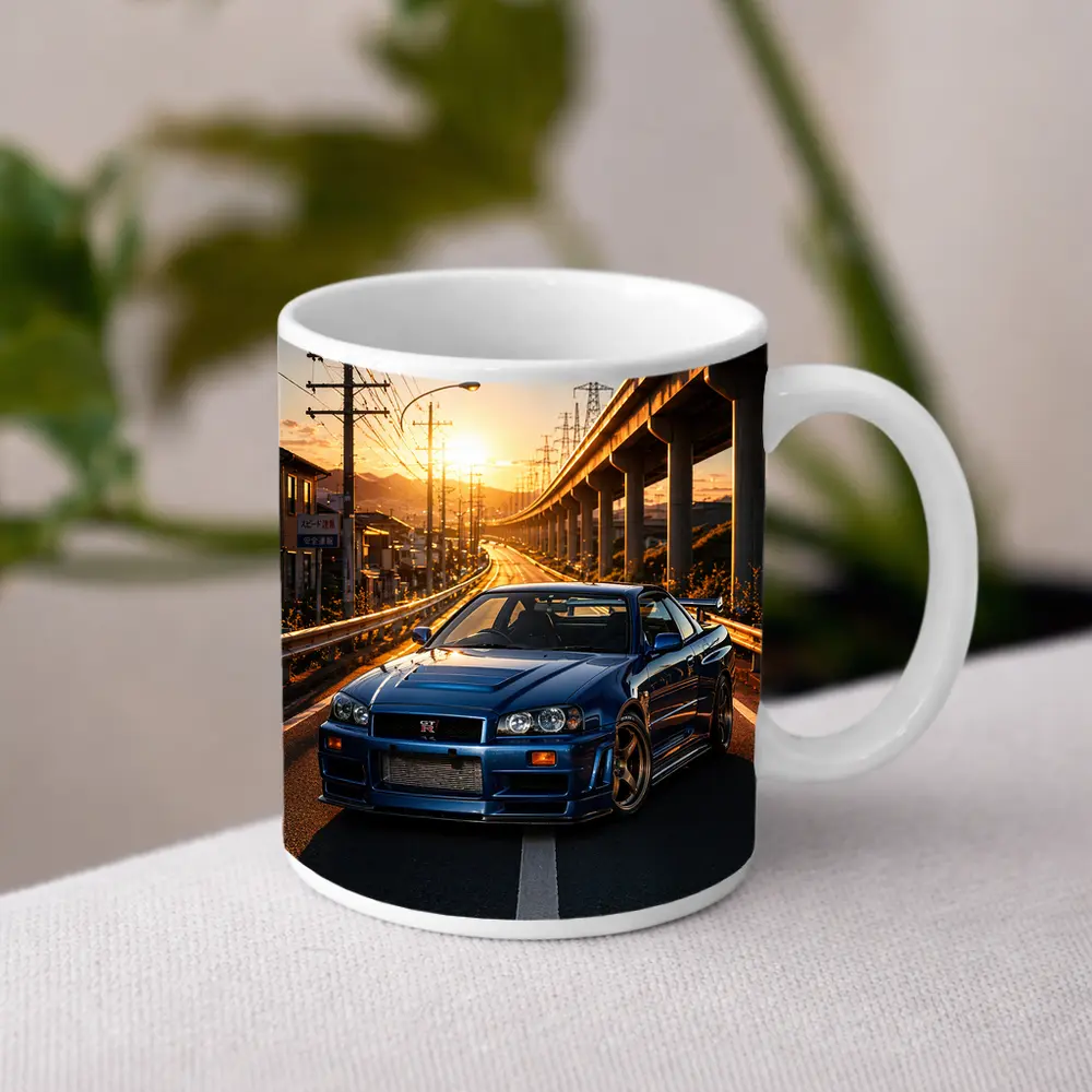 Nissan Skyline GT R R34 Sunset Street – Mugs