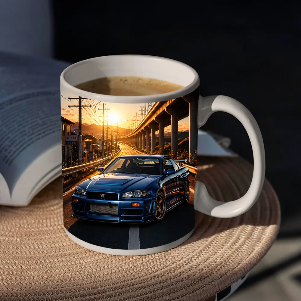 Nissan Skyline GT R R34 Sunset Street – Mugs