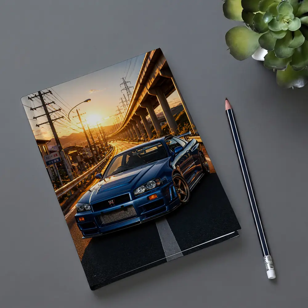Nissan Skyline GT R R34 Sunset Street – Notebooks