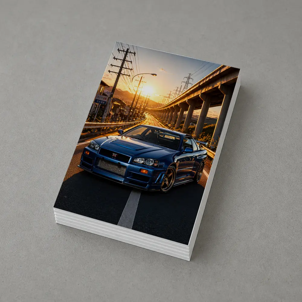 Nissan Skyline GT R R34 Sunset Street – Postcards