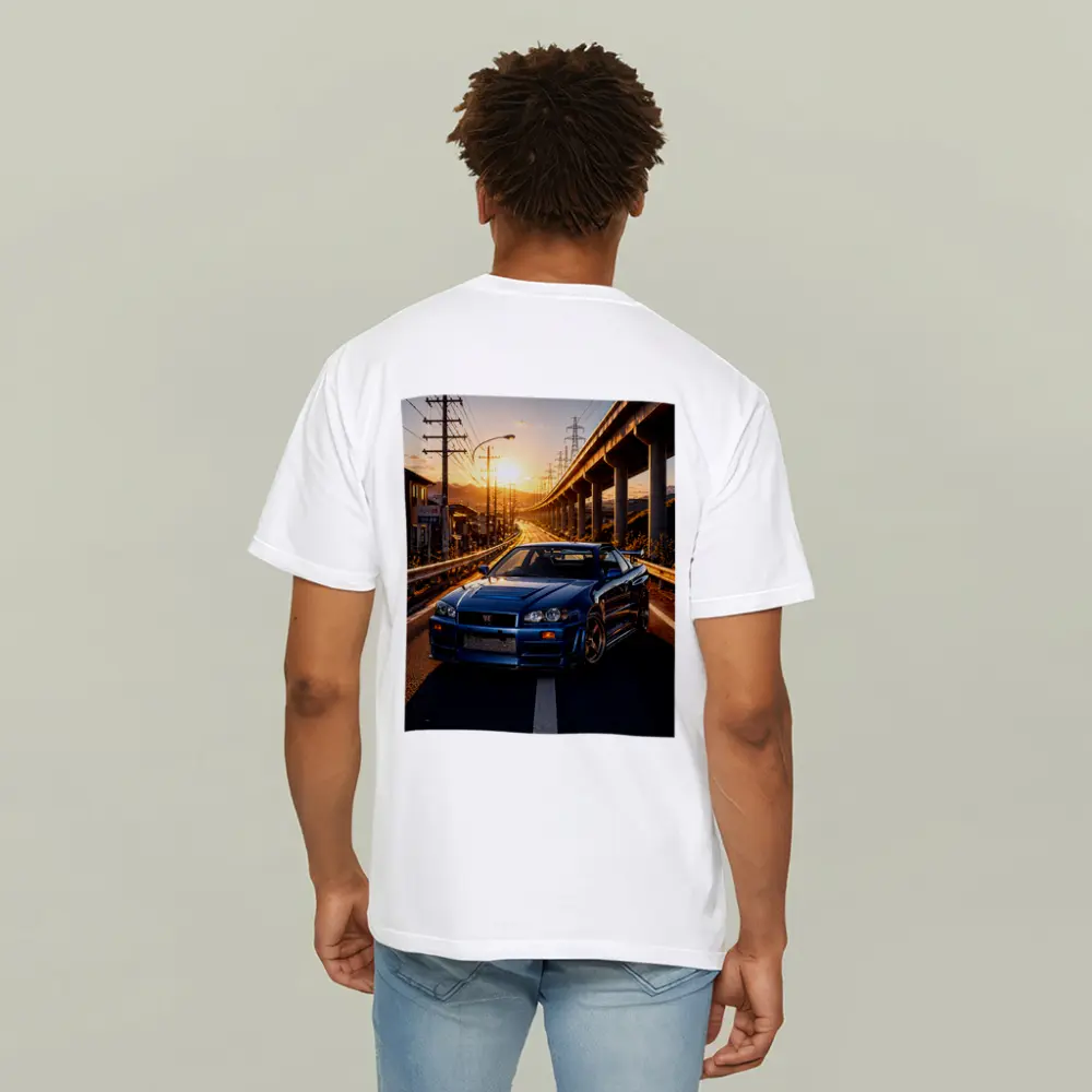Nissan Skyline GT R R34 Sunset Street – T-Shirts