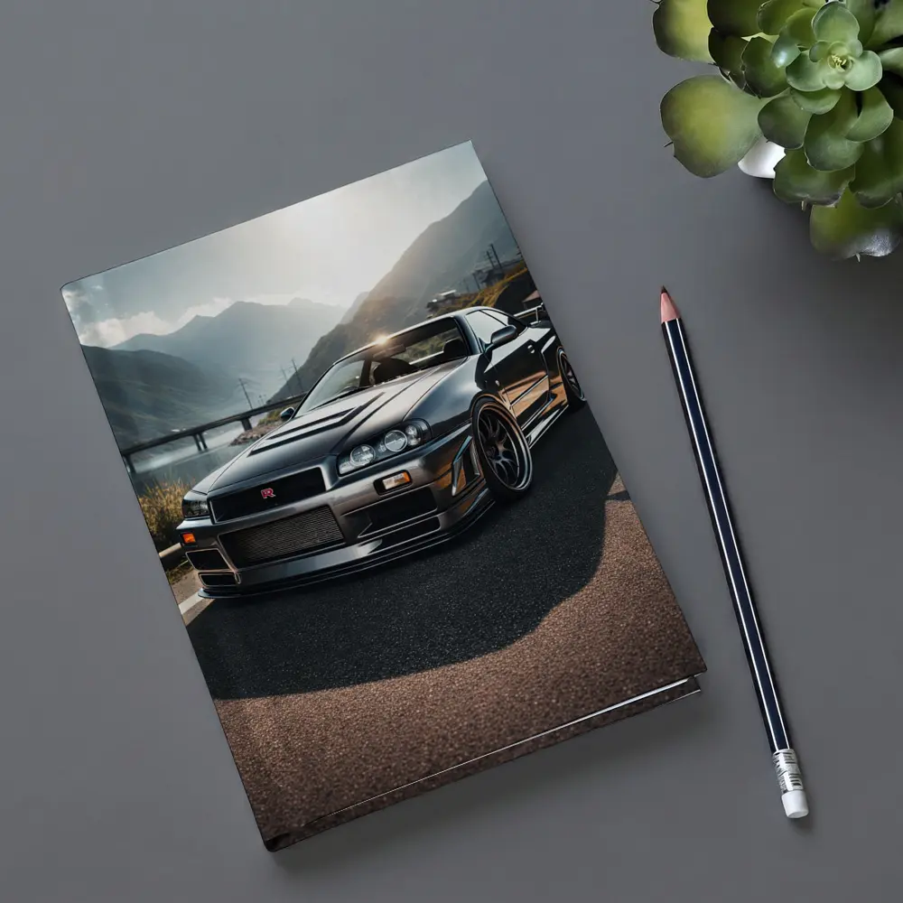 Nissan Skyline GT R R34 Mountain Road – Notebooks