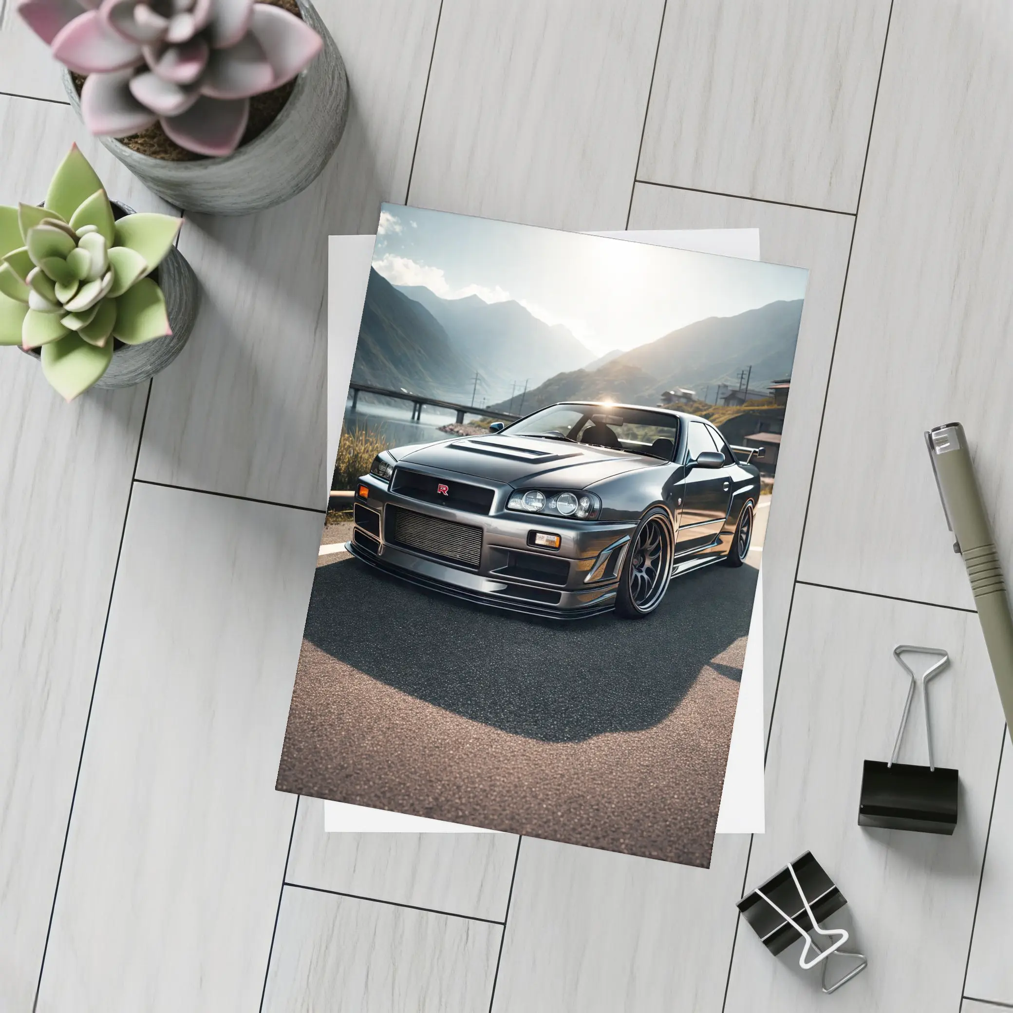 Nissan Skyline GT R R34 Mountain Road – Postcards
