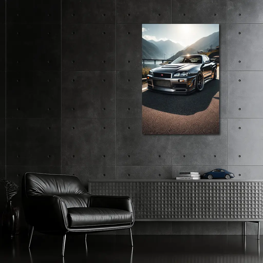 Nissan Skyline GT R R34 Mountain Road – Wall Art