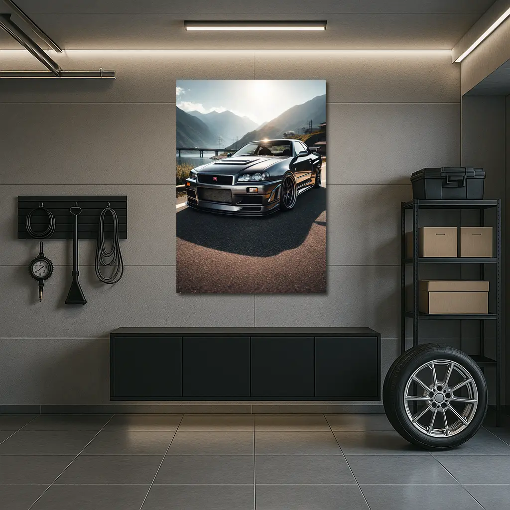 Nissan Skyline GT R R34 Mountain Road – Wall Art