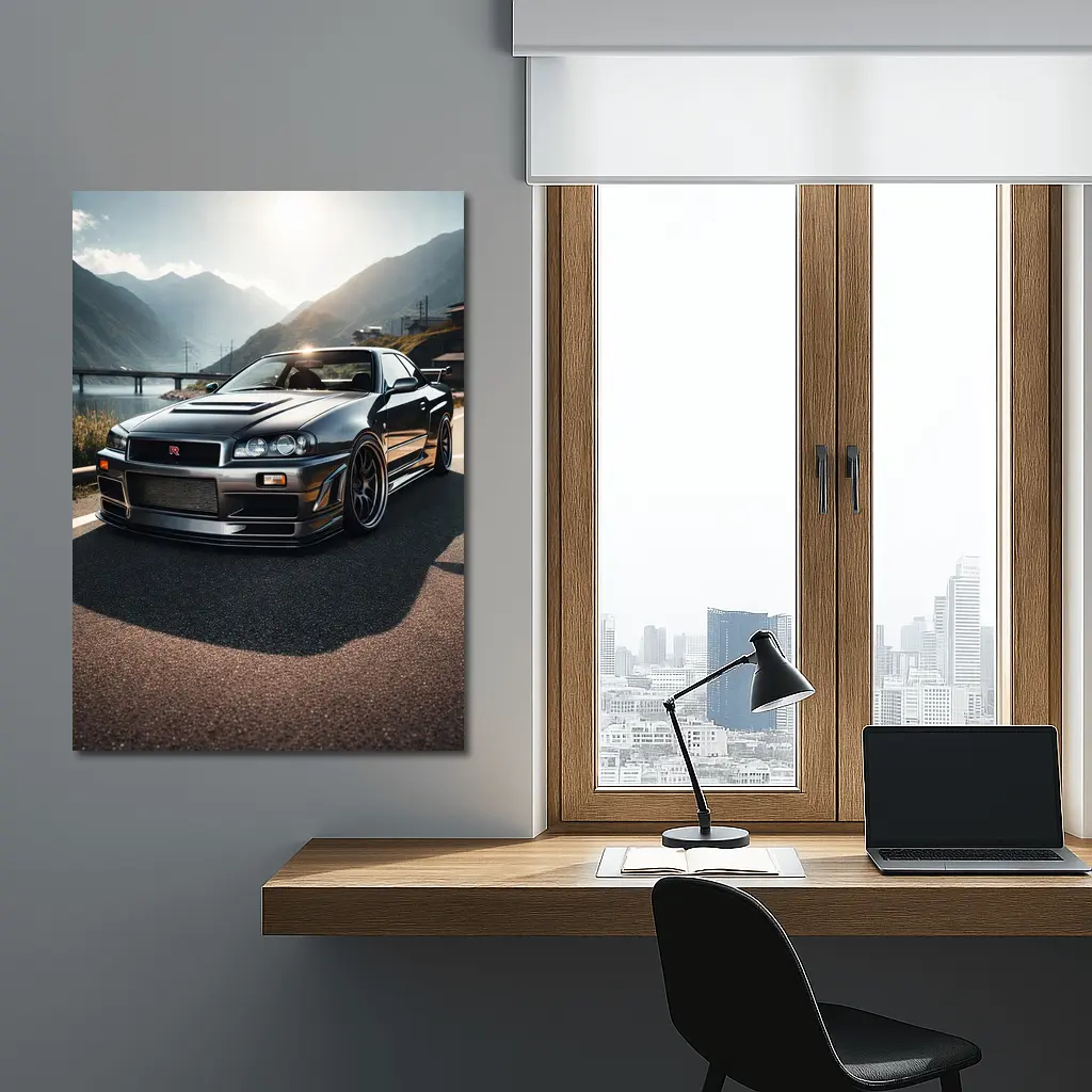 Nissan Skyline GT R R34 Mountain Road – Wall Art