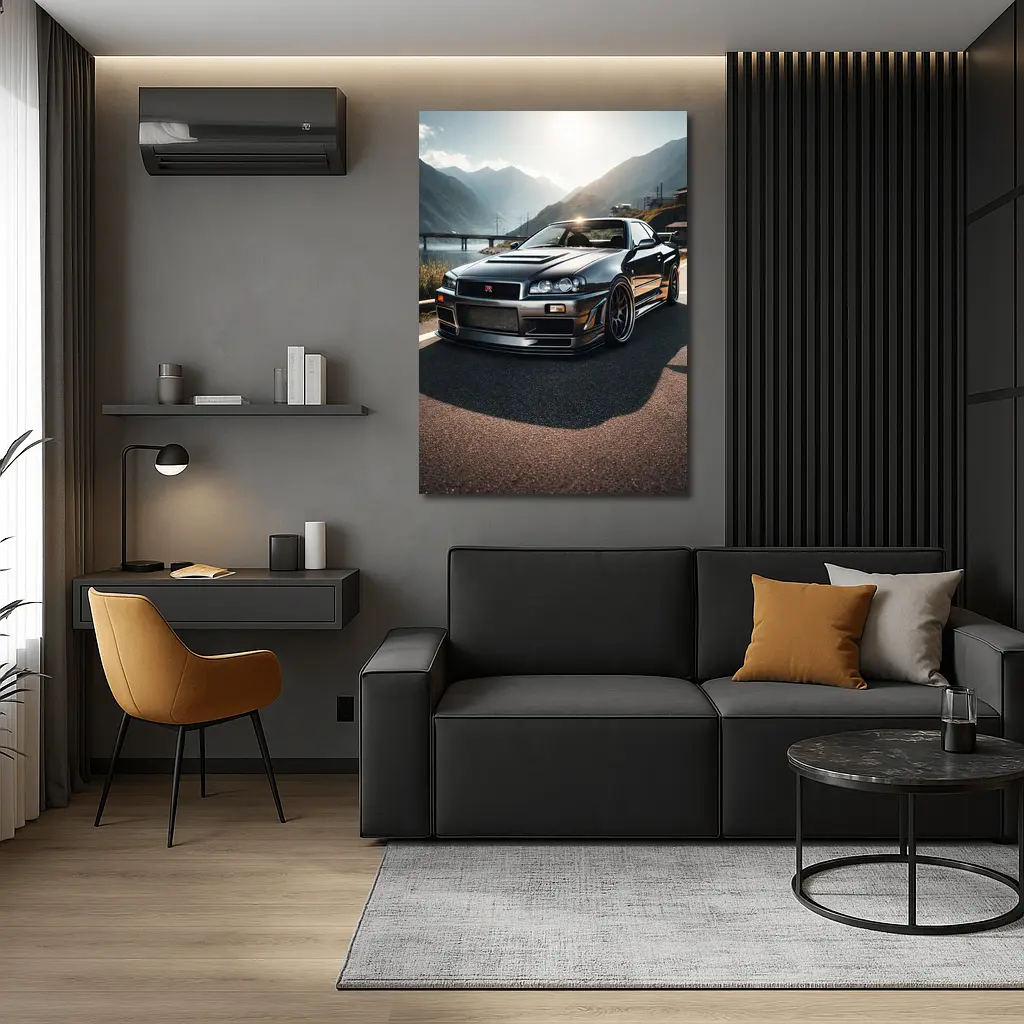 Nissan Skyline GT R R34 Mountain Road – Wall Art