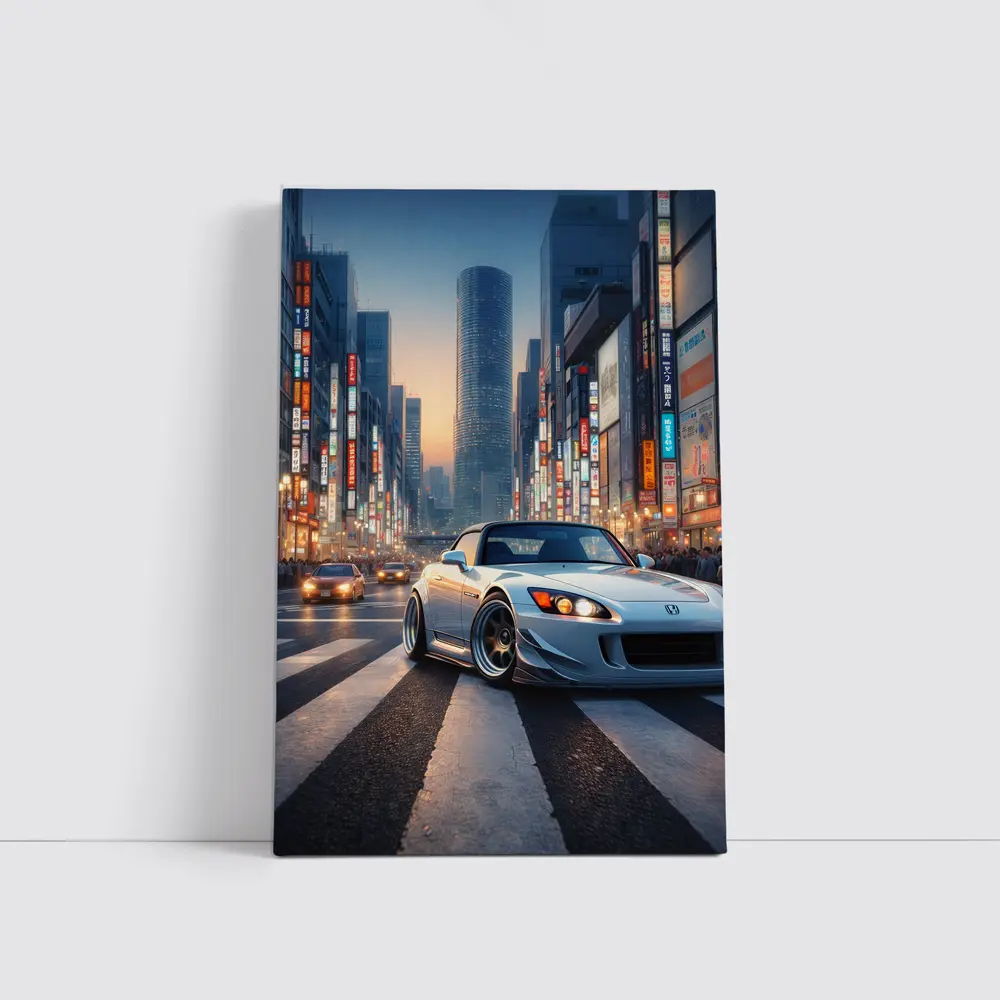 Honda S2000 Glowing Tokyo City Streets – Wall Art