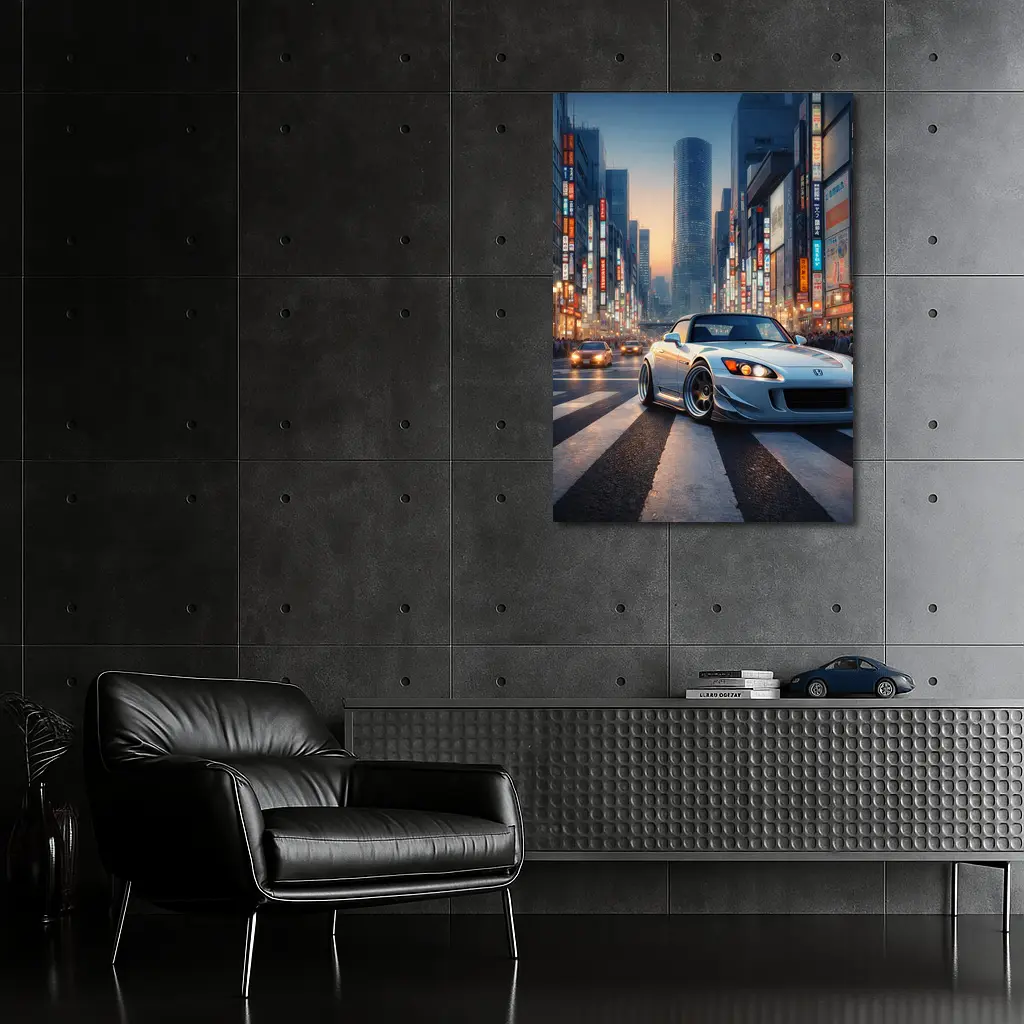 Honda S2000 Glowing Tokyo City Streets – Wall Art