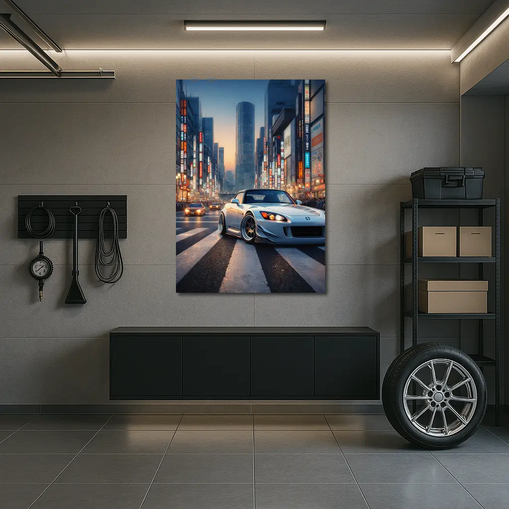 Honda S2000 Glowing Tokyo City Streets – Wall Art