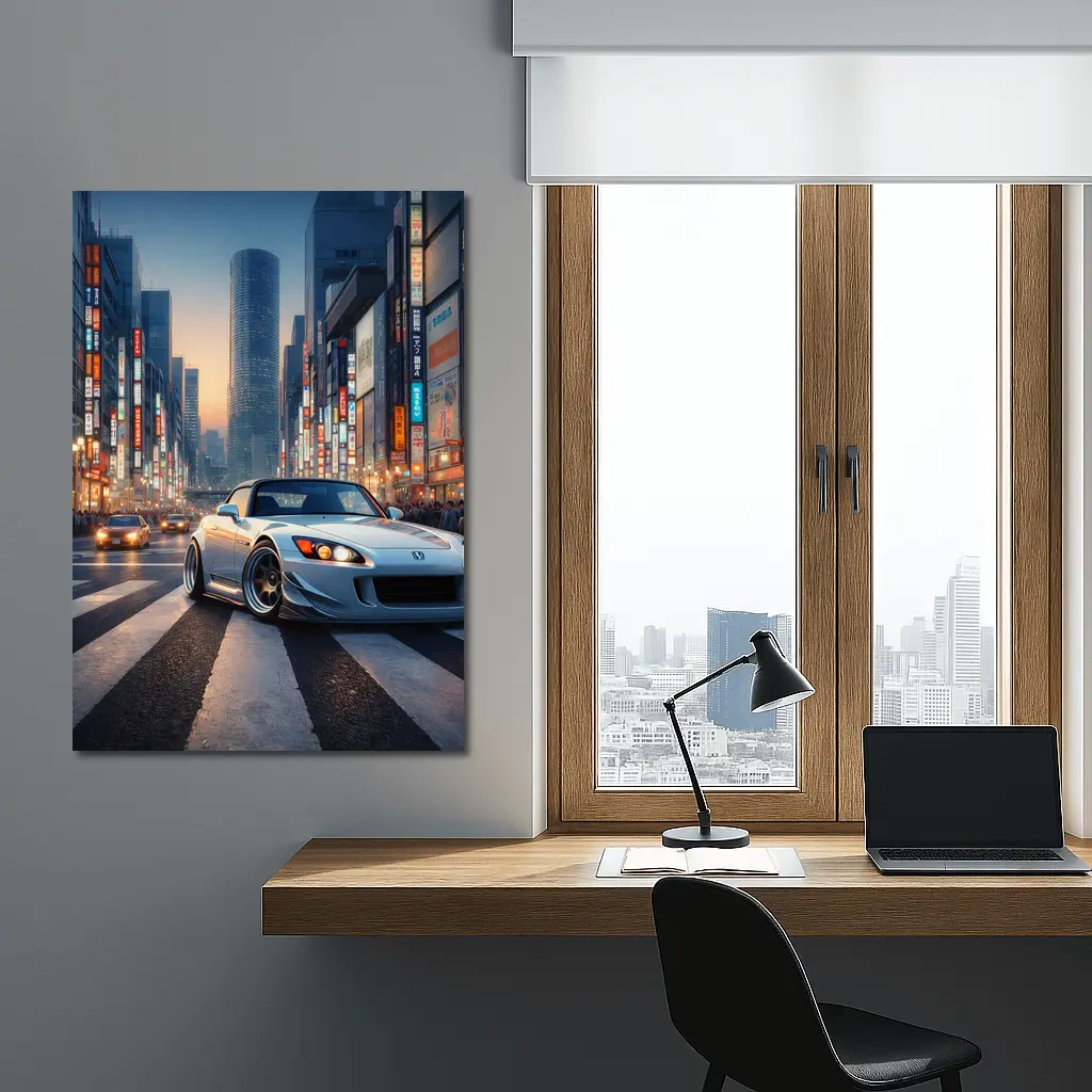 Honda S2000 Glowing Tokyo City Streets – Wall Art