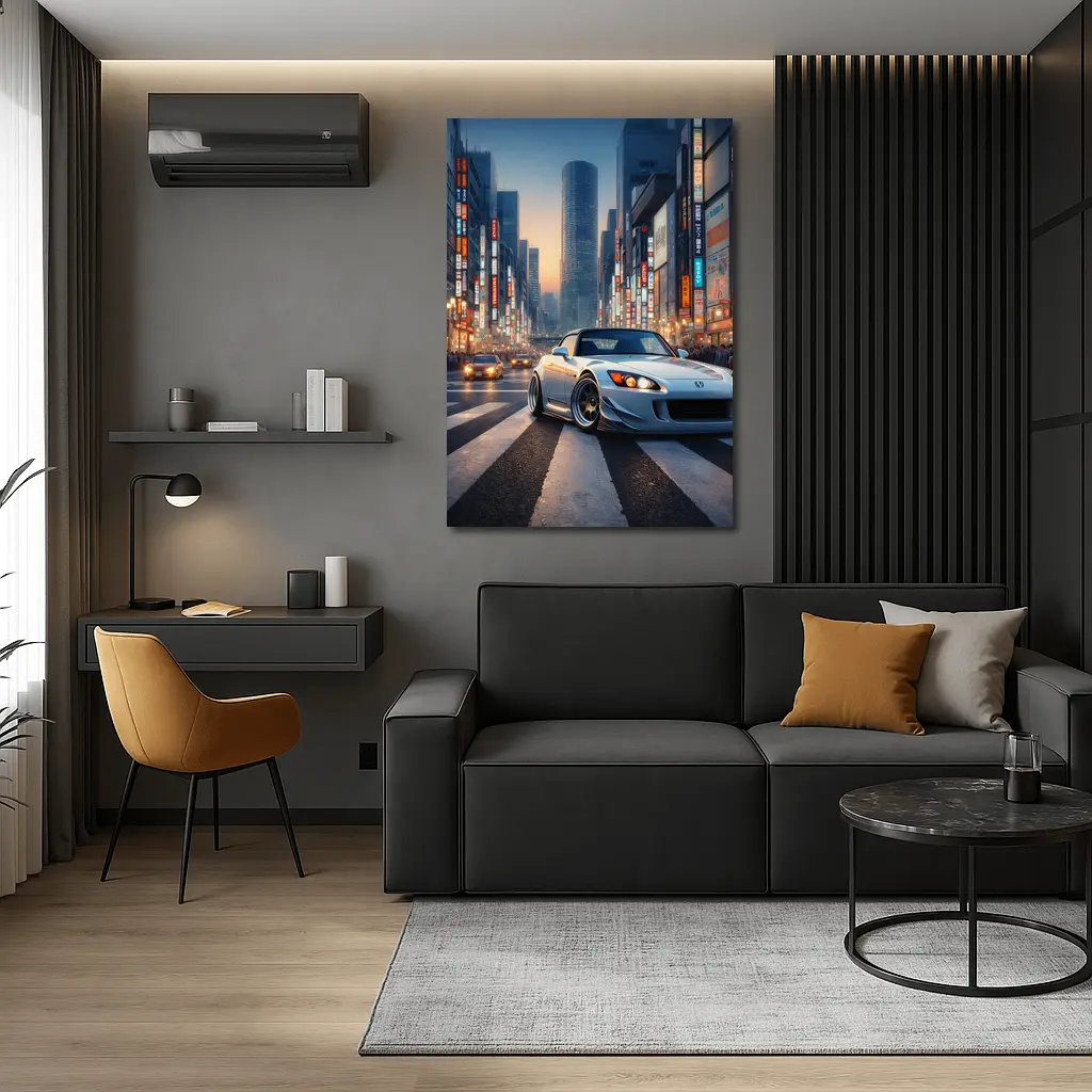 Honda S2000 Glowing Tokyo City Streets – Wall Art