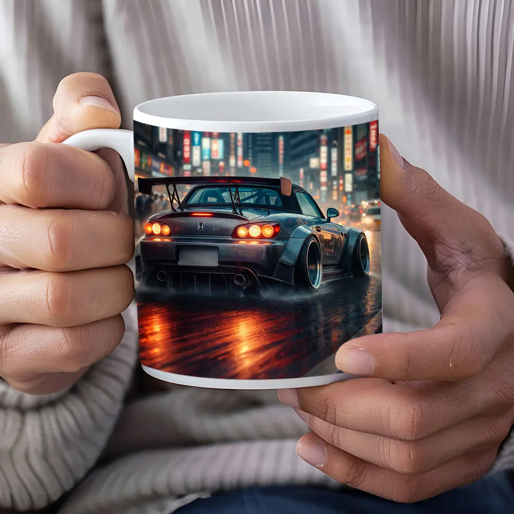 Honda S2000 Rainy City Street Night – Mugs