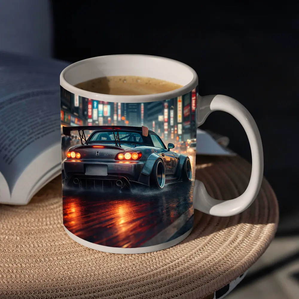Honda S2000 Rainy City Street Night – Mugs
