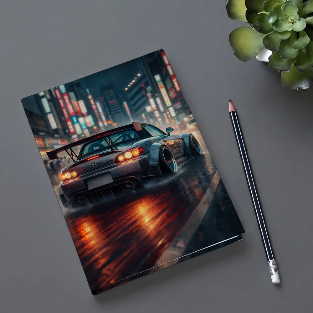 Honda S2000 Rainy City Street Night – Notebooks