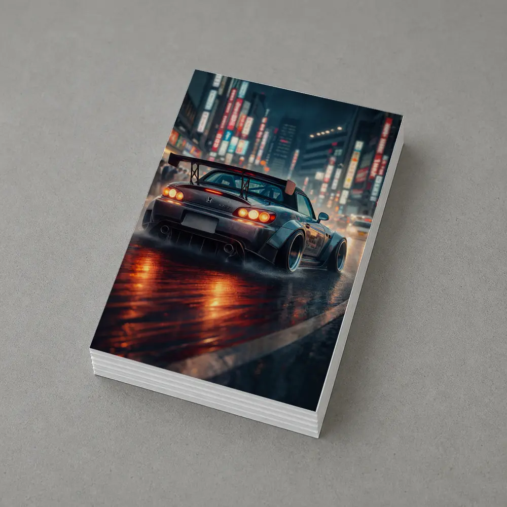 Honda S2000 Rainy City Street Night – Postcards